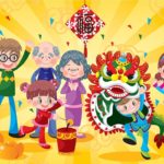 A Happy family celebrate Chinese New Year,vector illustration