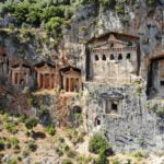 Famous Lycian Tombs of ancient Kaunos city, Dalyan, Turkey